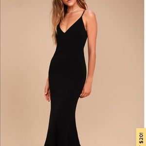 Lulus dress - black floor length